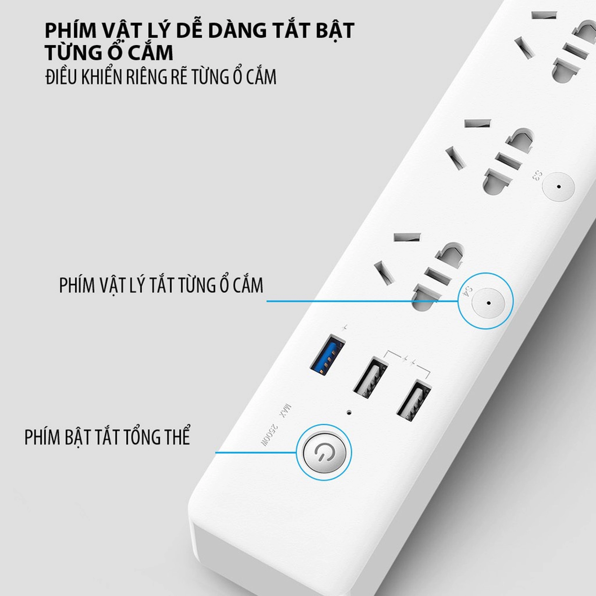 Ổ Cắm Thông Minh Xiaomi Smart Power Strip