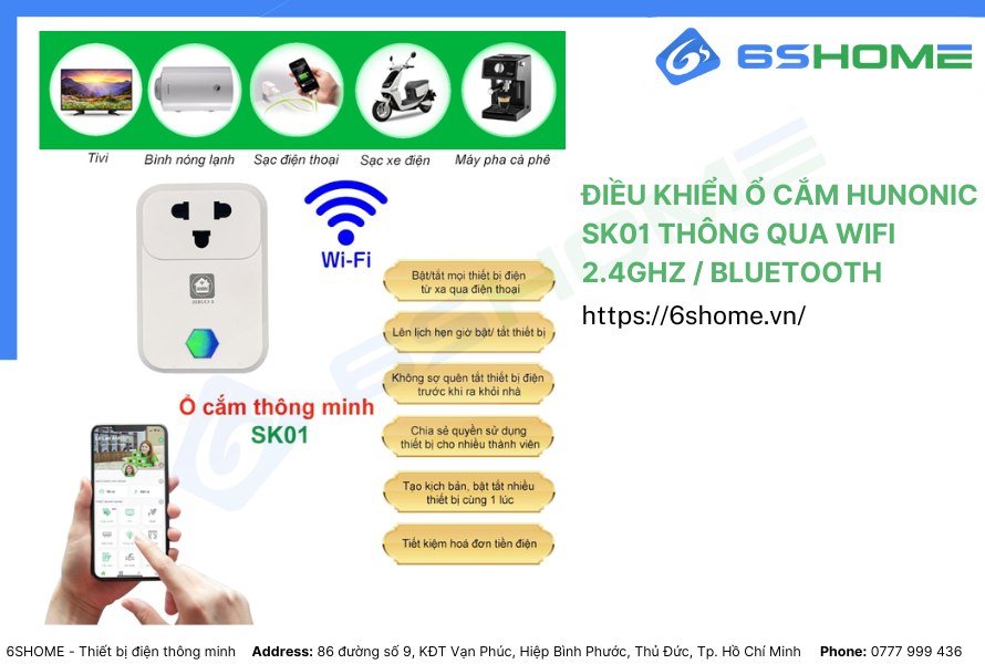 Cài đặt và sử dụng tính năng điều khiển từ xa trên ổ cắm Hunonic SK01